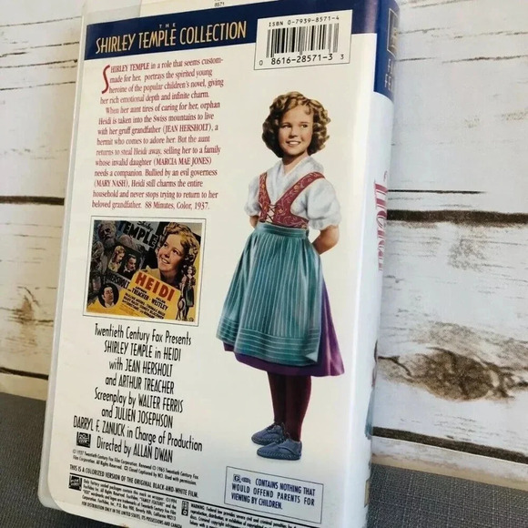 SHIRLEY TEMPLE IN HEIDI VHS Home Video Cassette Tape Clamshell Case - Picture 2 of 8